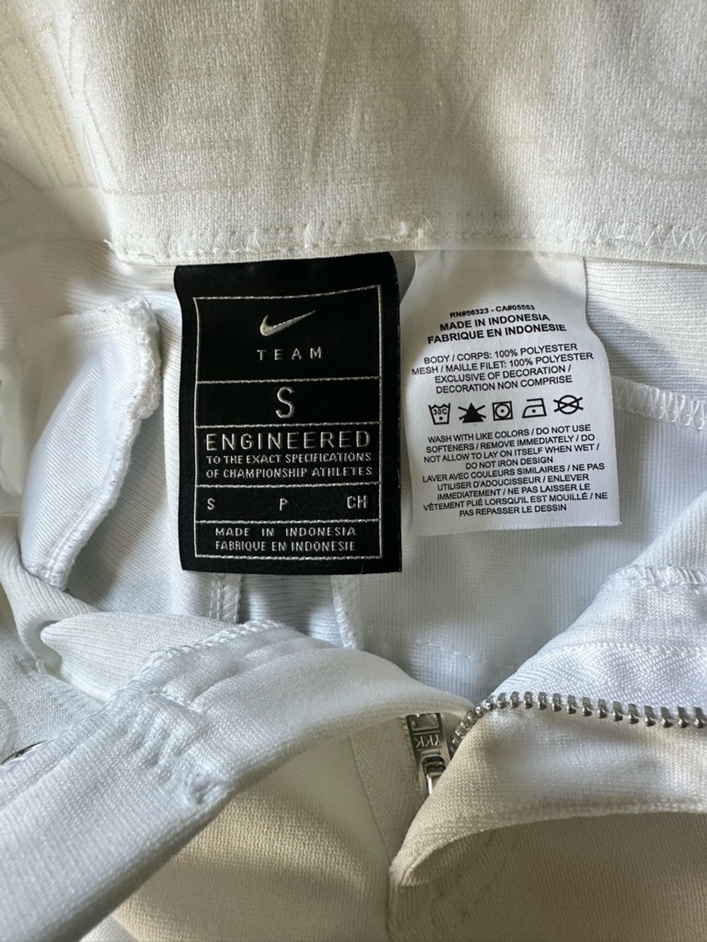Nike White Team Engineered Baseball Pants with Black Logo - Picture 3 of 3